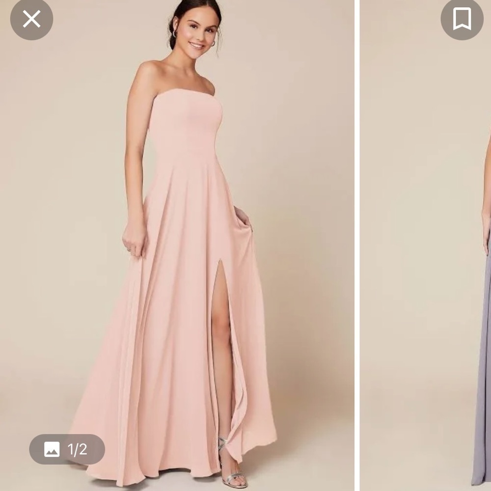 Dear Cleo strapless dress size 2 peach